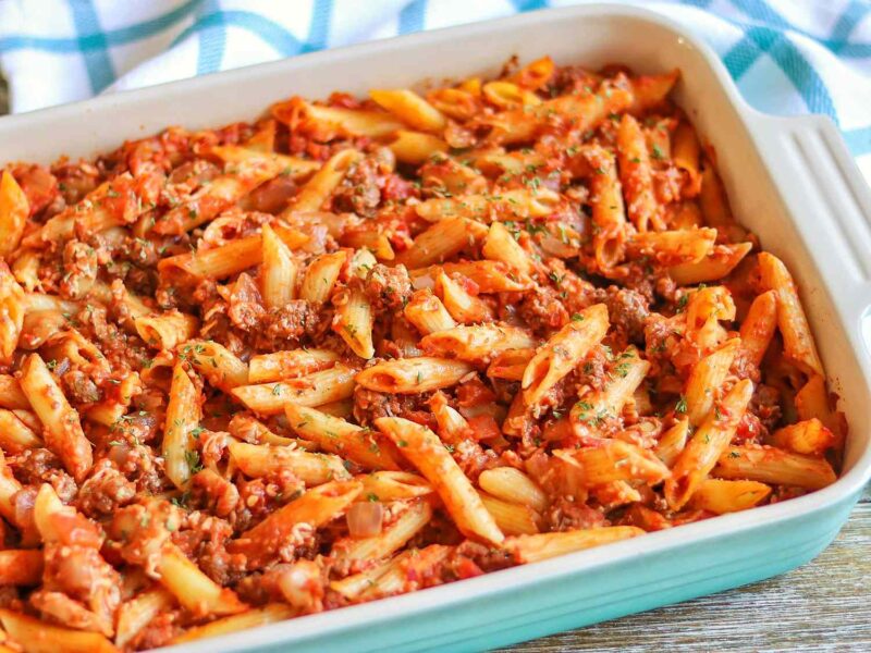Baked Pasta with Ground Beef